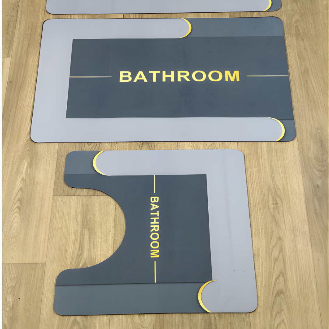 Tapis 3 pcs antidérapant et absorbant
