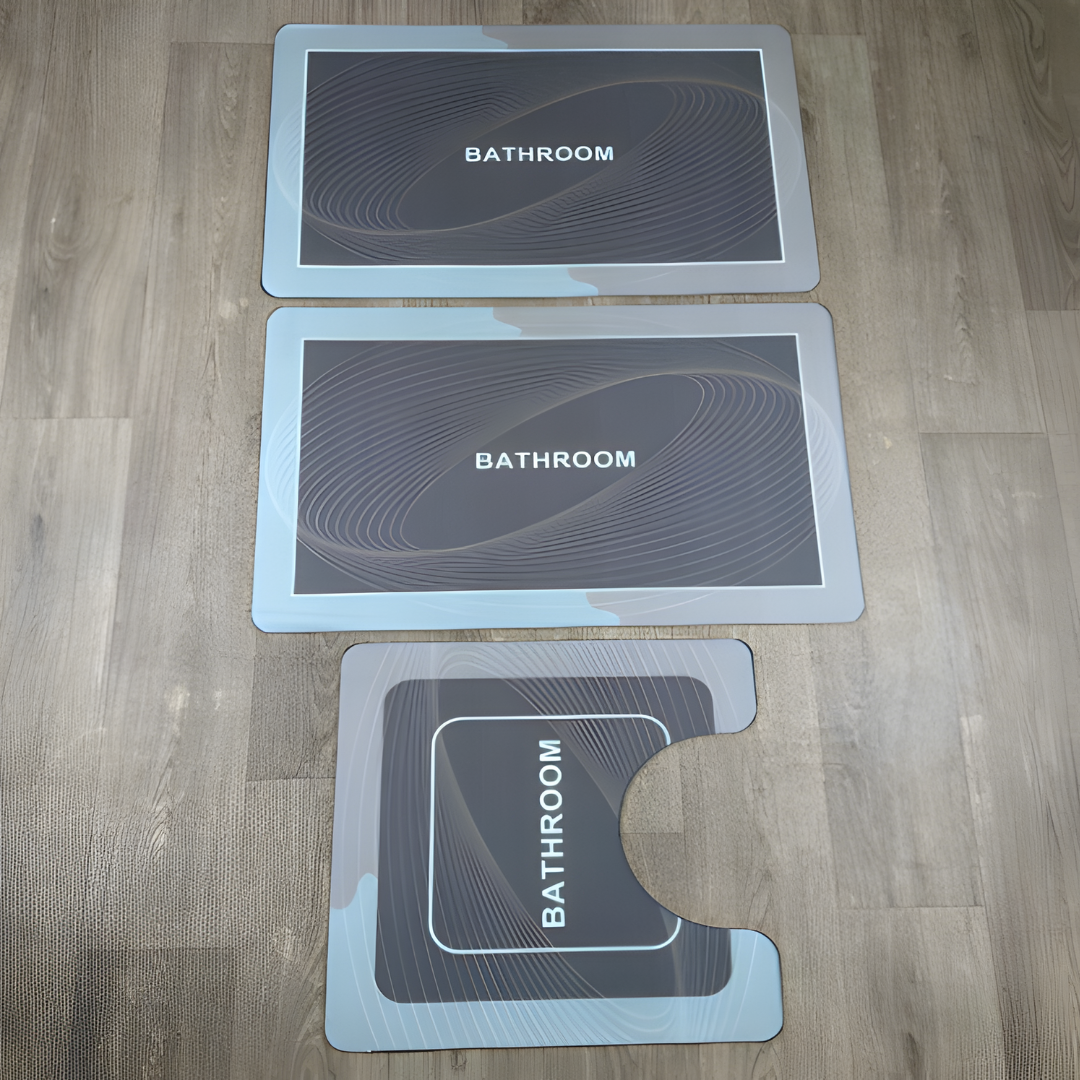 Tapis 3 pcs antidérapant et absorbant