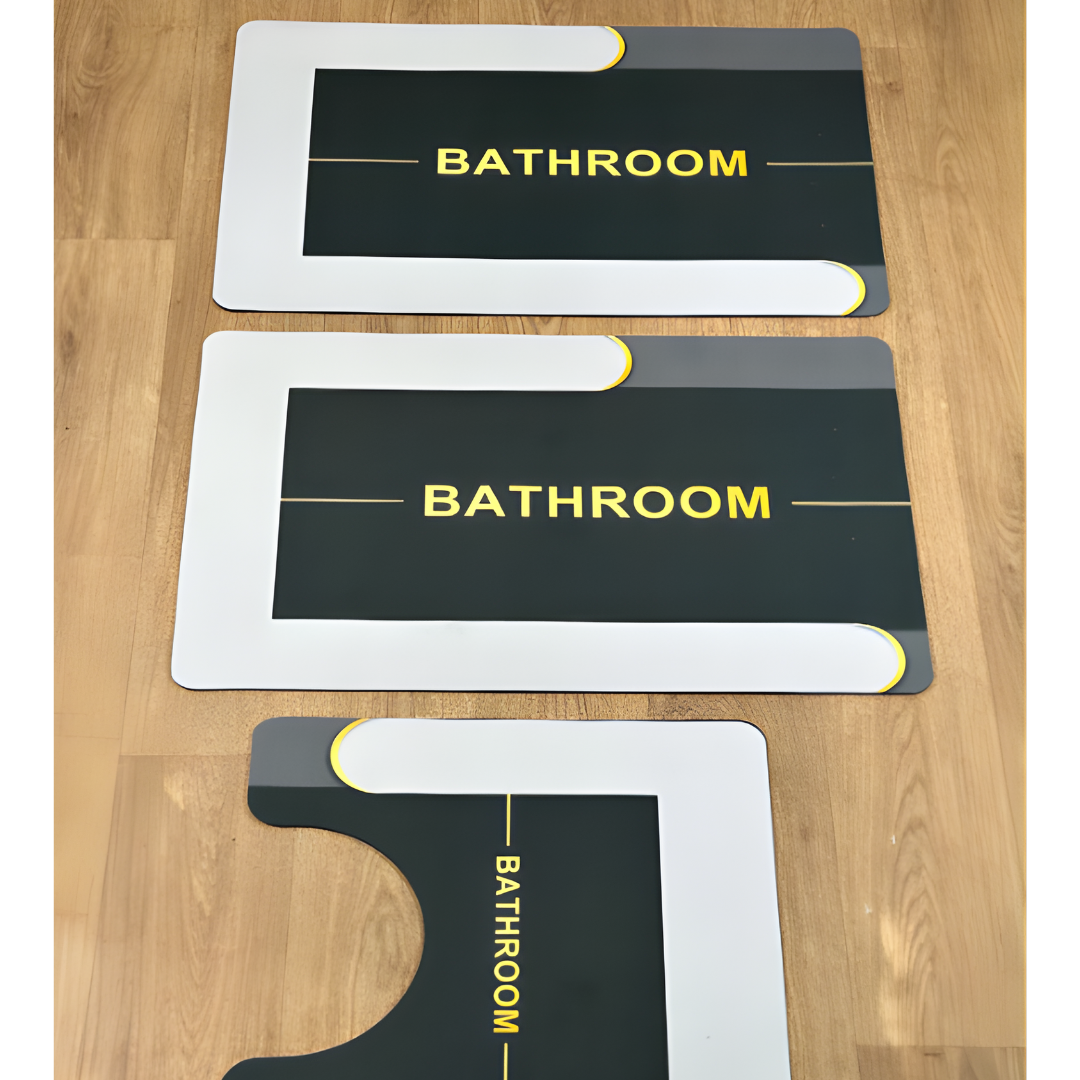 Tapis 3 pcs antidérapant et absorbant