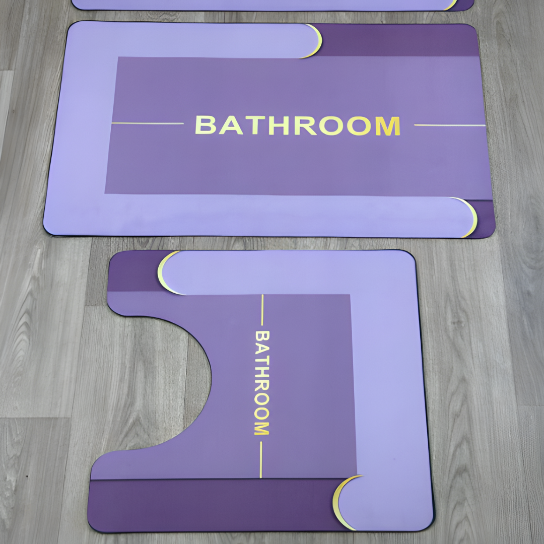 Tapis 3 pcs antidérapant et absorbant